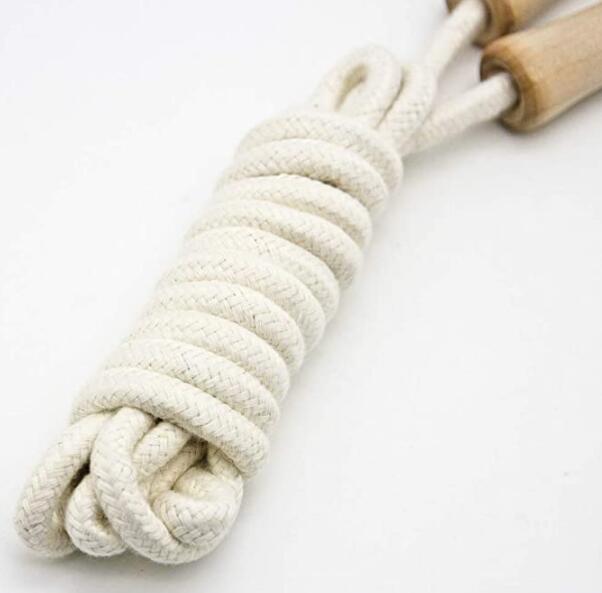 子供のための綿の編組木製ハンドル縄跳び 子供のための綿の編組木製ハンドル縄跳び