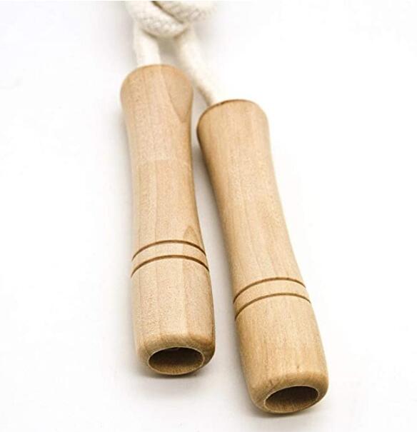 子供のための綿の編組木製ハンドル縄跳び 子供のための綿の編組木製ハンドル縄跳び