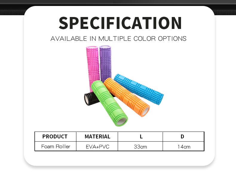 カスタムカラーサイズのロゴジムラウンドエヴァメイスヨガフォームローラーセット