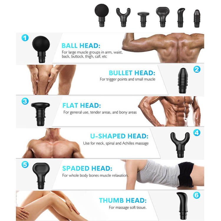 6ヘッドマッサージガン