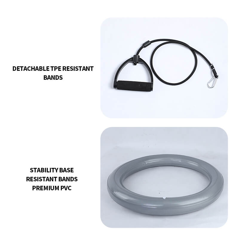 ベースとレジスタンスバンドを備えたジムボール