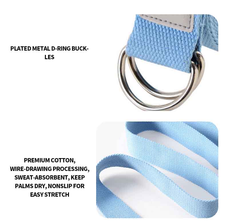 バックル付きの卸売非弾性ヨガストラップ/ストレッチバンド