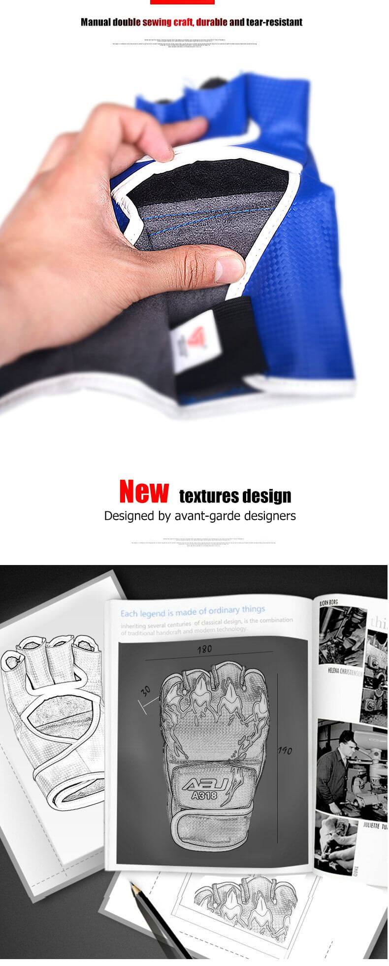 ハーフフィンガーボクシンググローブ