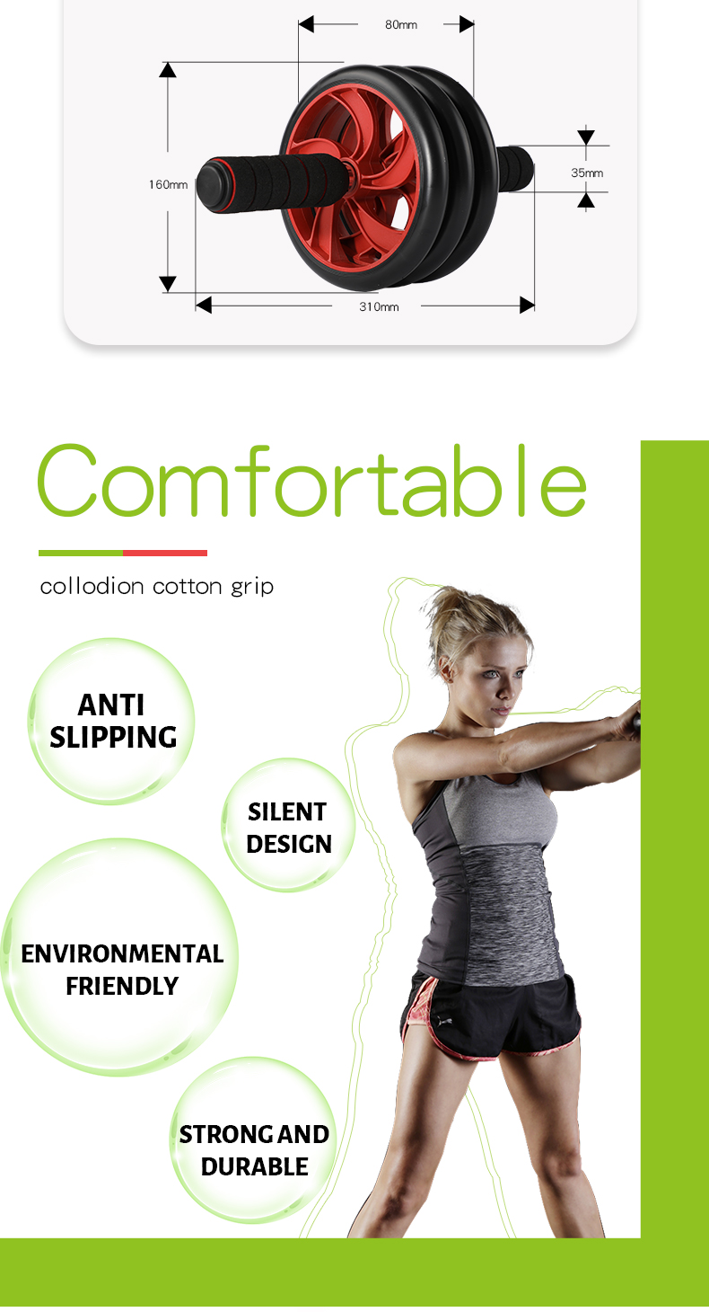 男性と女性の腹部運動ABローラー