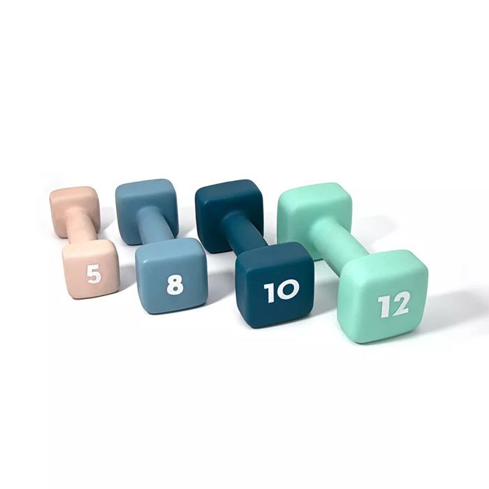 卸売りの女性の色ネオプレン鋳鉄の四角いダンベル