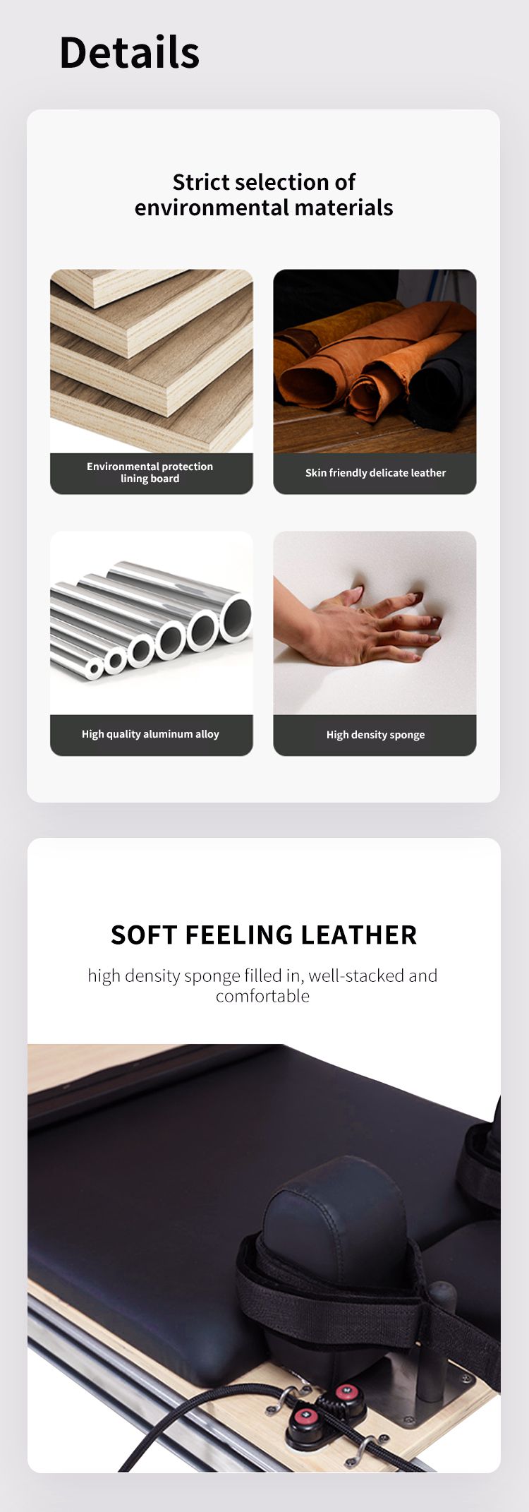 アルミニウム合金ピラティスコアベッド