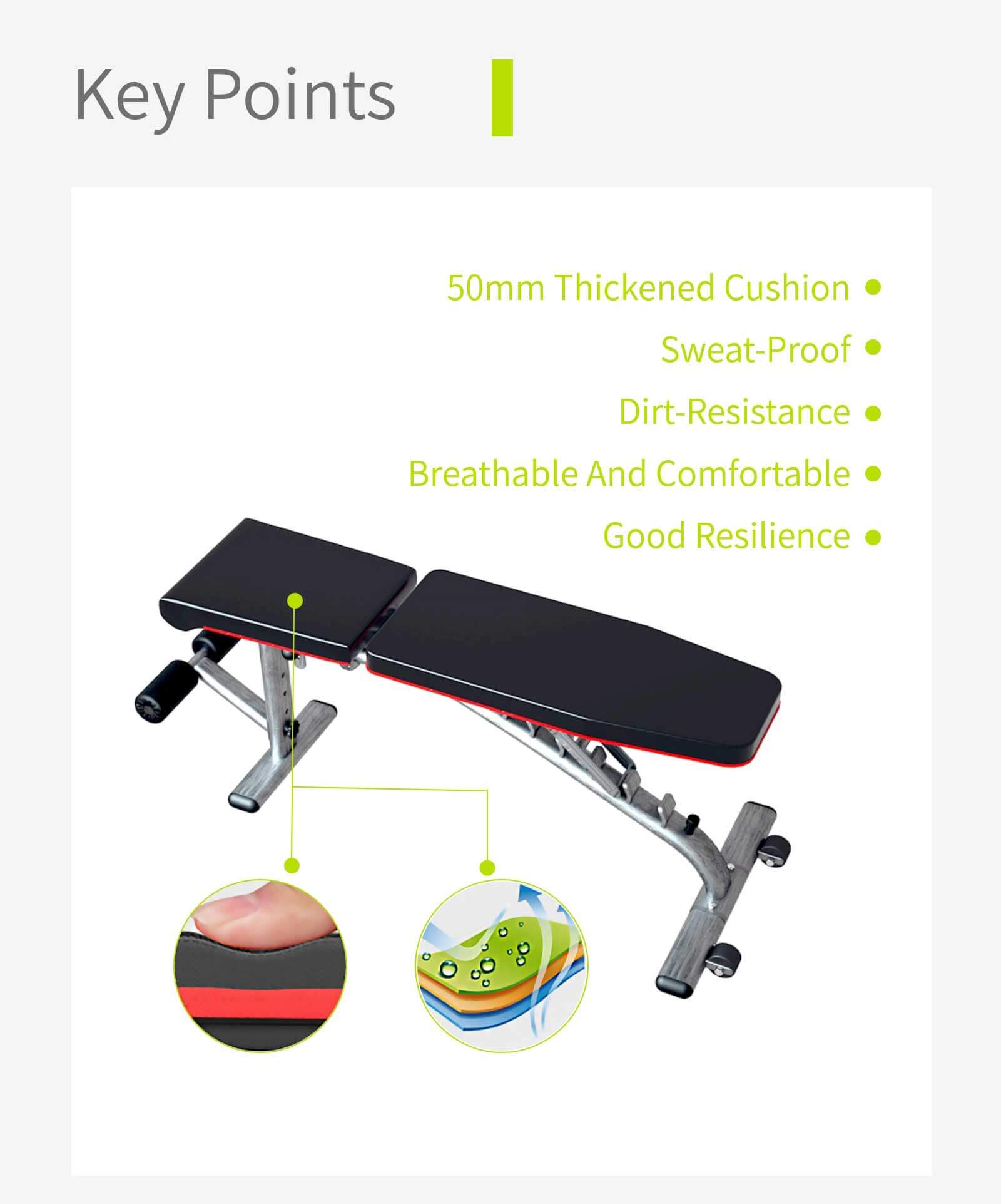 調整可能なウェイトベンチ