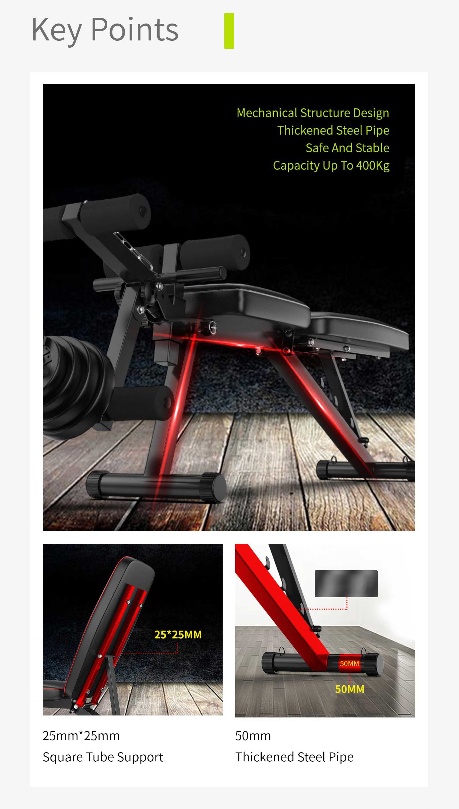 折りたたみ可能なベンチプレスダンベルベンチ