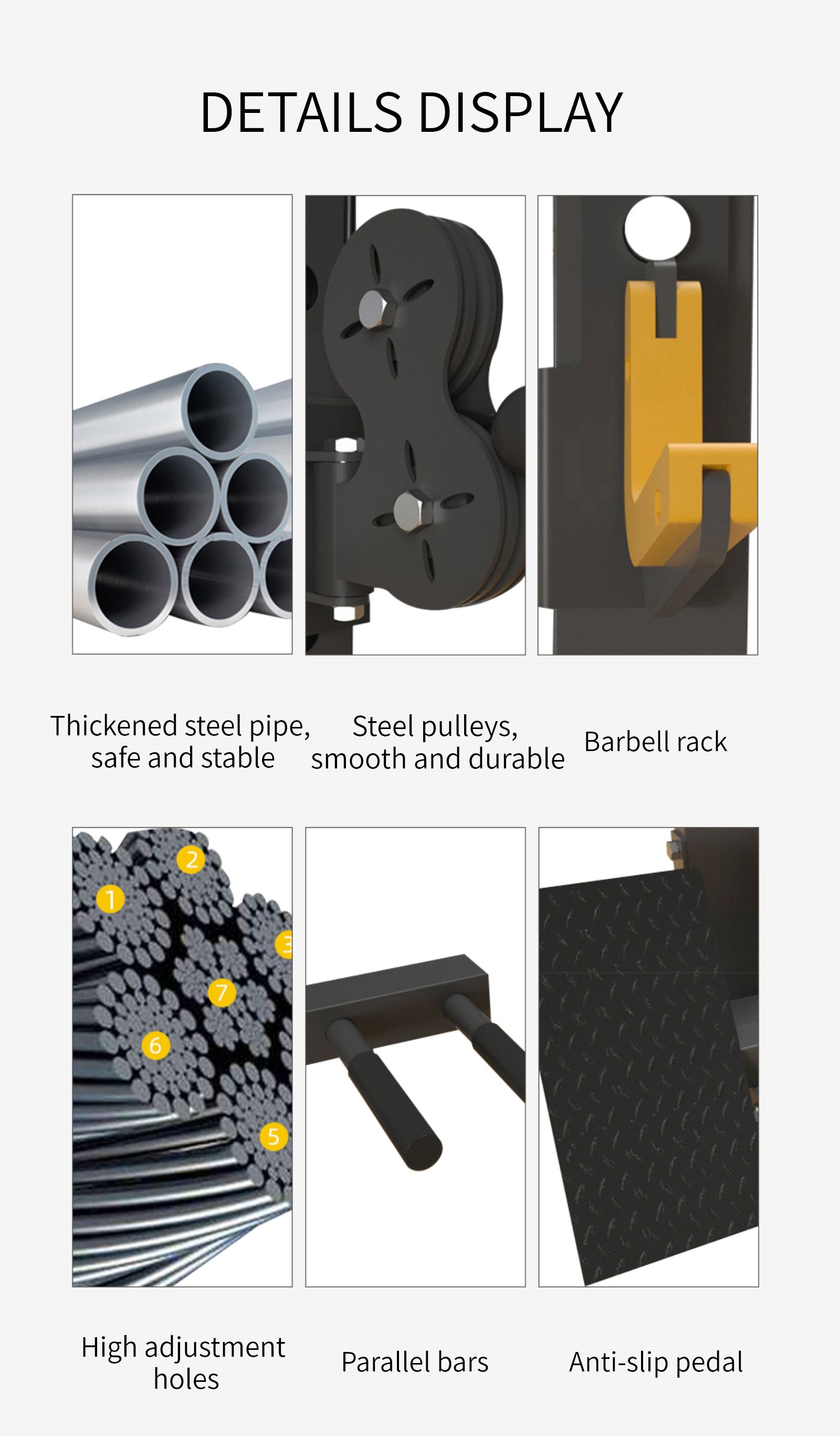 多機能スクワットフレームプーリーマシン