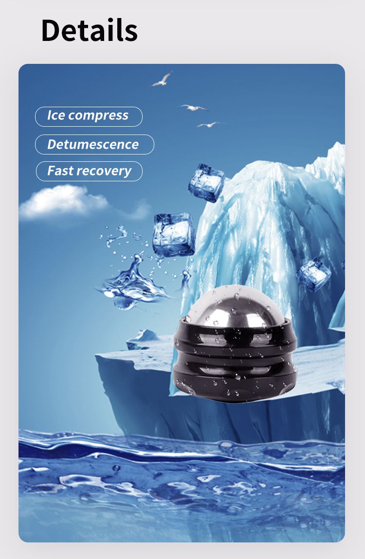 ステンレススチールコールドマニュアルマッサージローラーボール