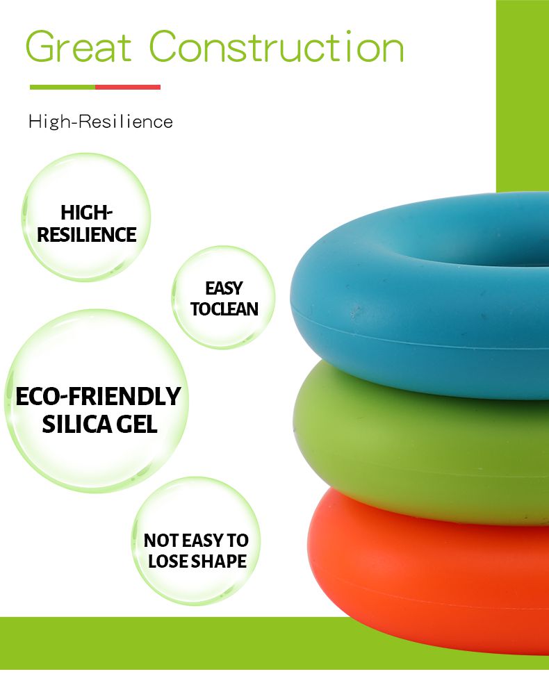 簡単なキャリーシリコンラバーハンドグリップリング強度トレーナー