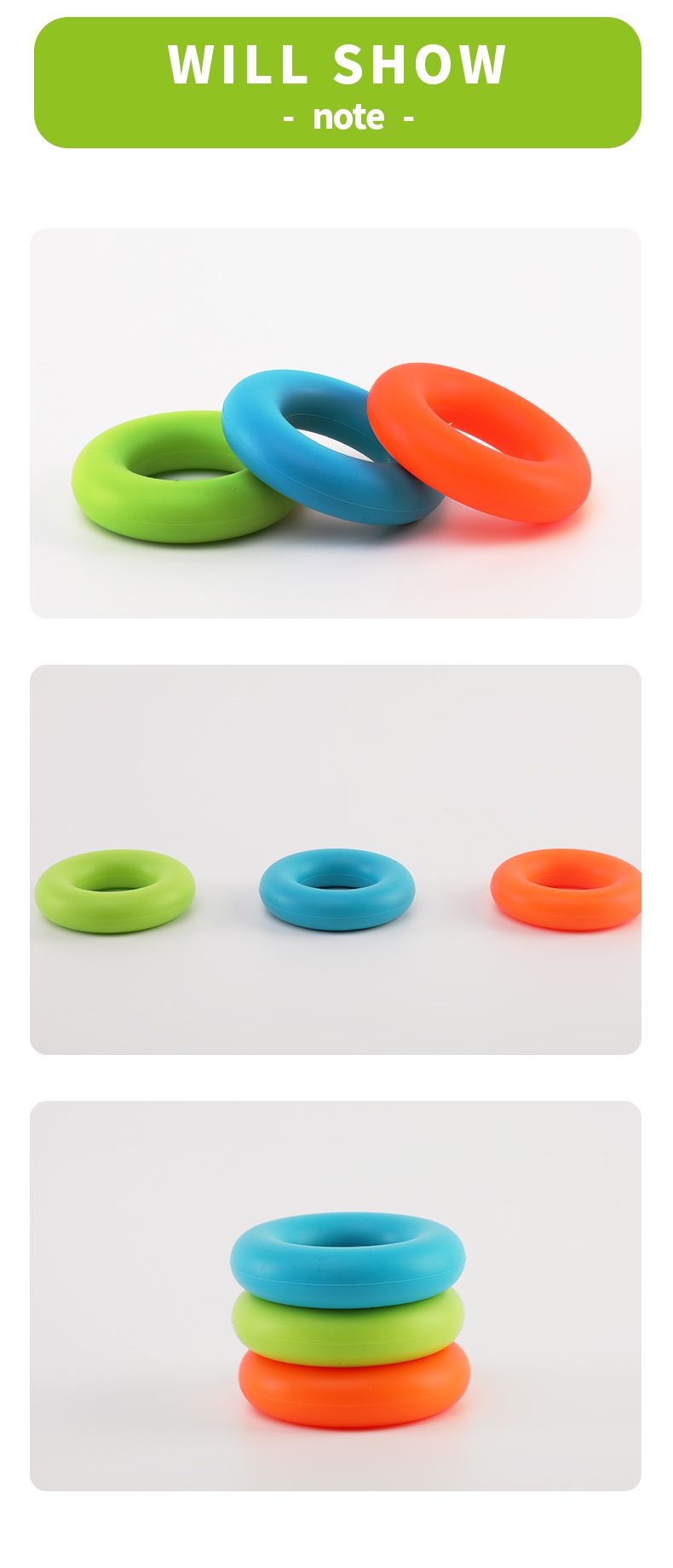 簡単なキャリーシリコンラバーハンドグリップリング強度トレーナー