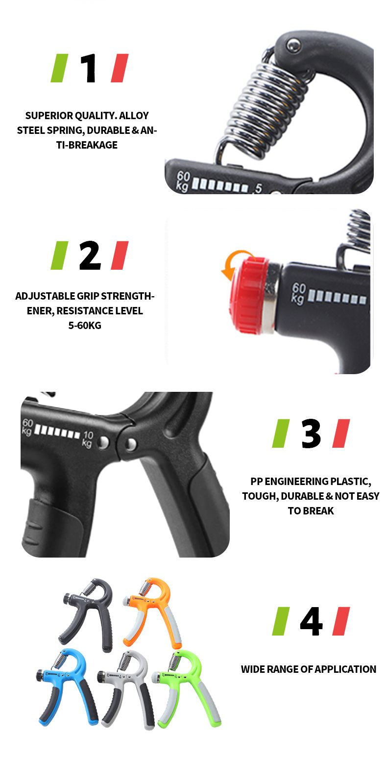 調整可能なフィンガーエクササイザーハンドグリップ強度 調整可能なフィンガーエクササイザーハンドグリップ強度