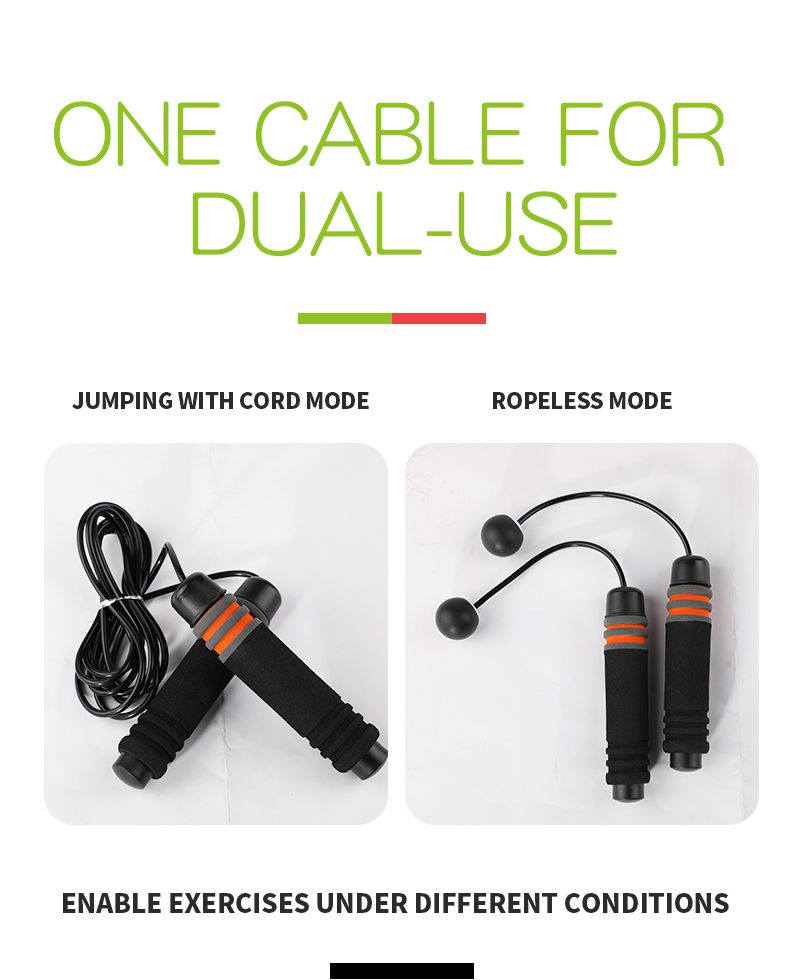 2つの重み付きブロックを備えた卸売ボールベアリングスチールワイヤージャンプロープ工場 2つの重み付きブロックを備えた卸売ボールベアリングスチールワイヤージャンプロープ工場