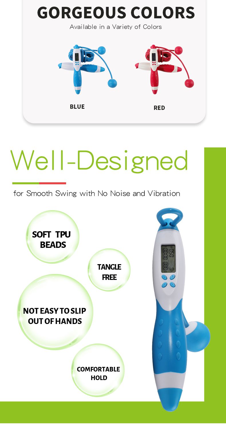 2つのロープの選択を備えた電子カウントジャンプロープ