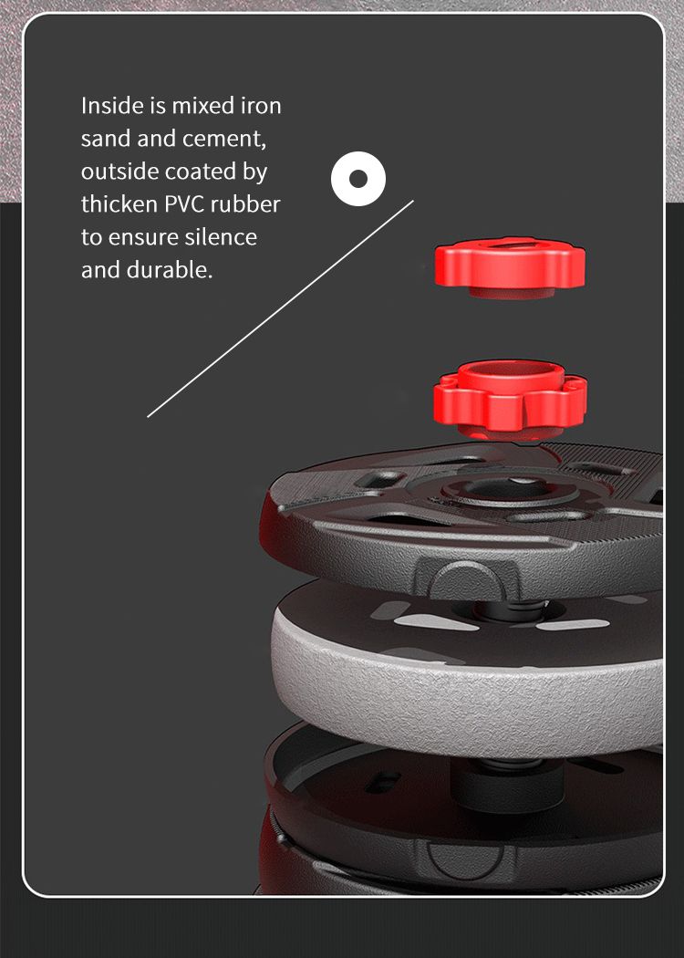 環境にやさしい多機能鉄のセメントダンベルバーベルセットケトルベルバー