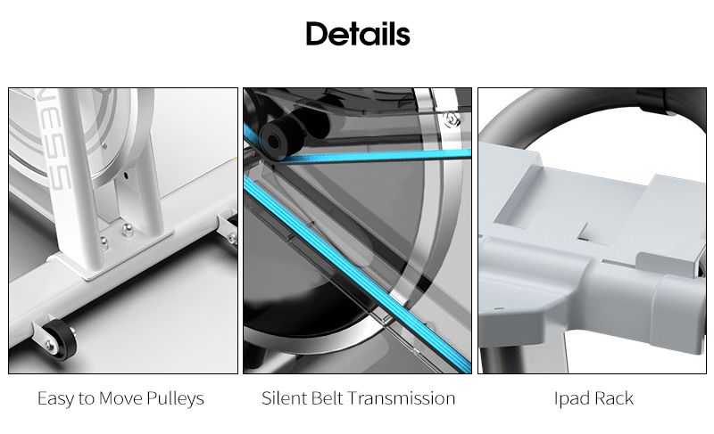 直立した屋内サイレントスピンバイク