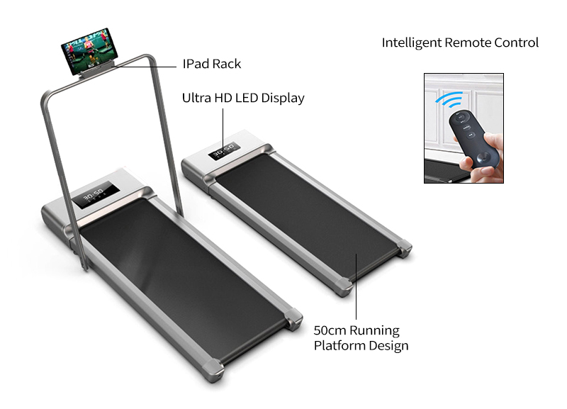 LCDディスプレイ付きのアンダーデスクトレッドミル