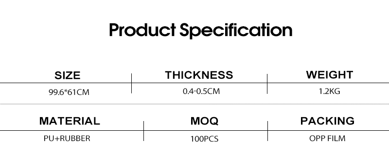 カスタムデザインのPu Pilates Reformerノンスリップマット