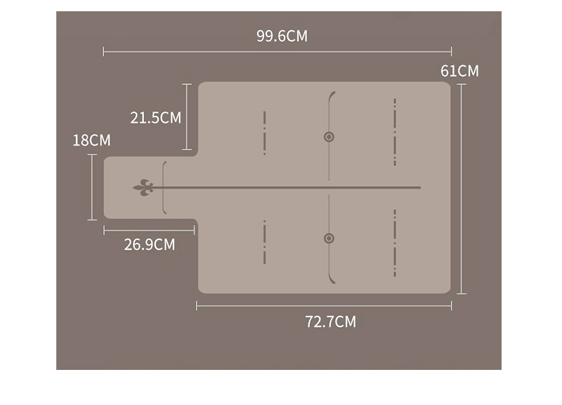 カスタムデザインのPu Pilates Reformerノンスリップマット