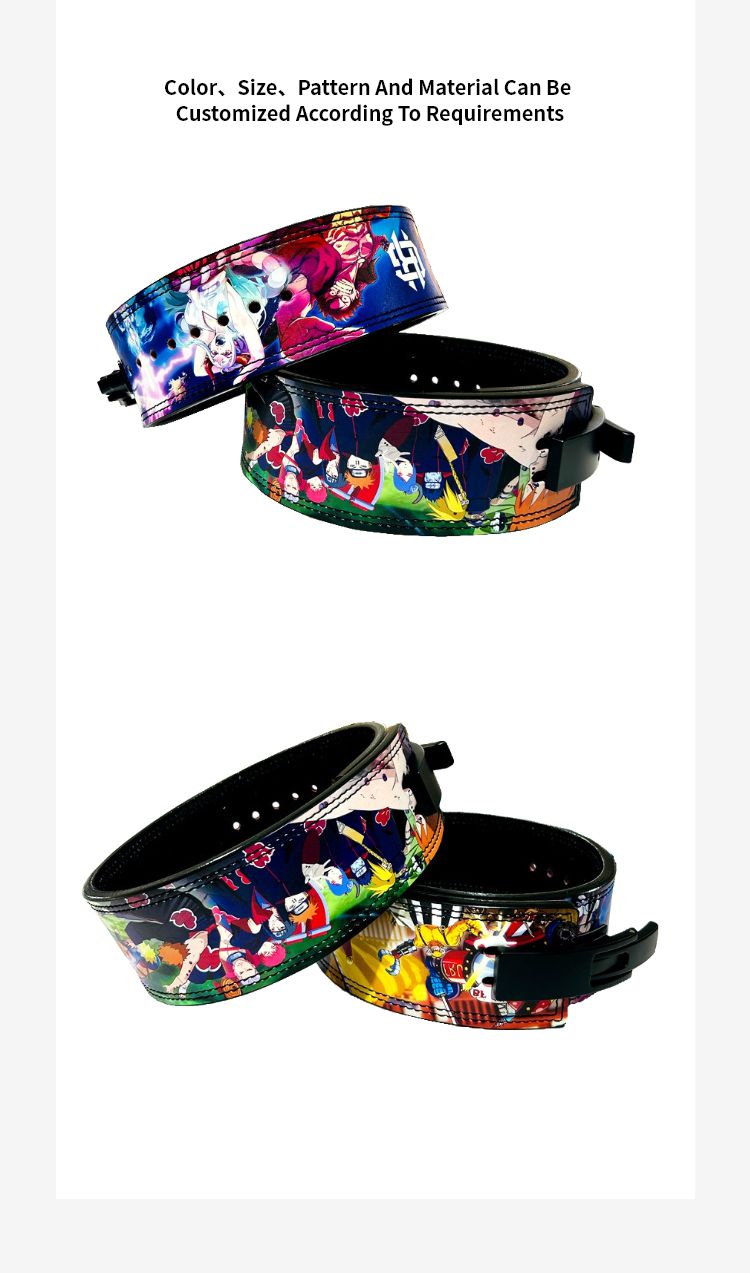 新しい到着アニメ印刷ウェイトリフティングベルト