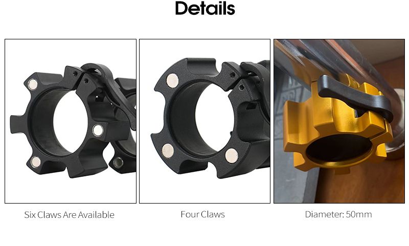 磁気アルミニウムバーベルクランプ