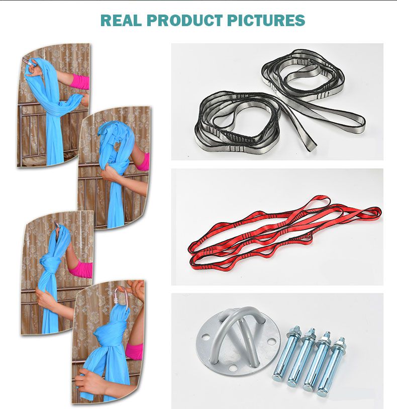 18色新しい品質ヨガハンモックエアリアルヨガスイングセット