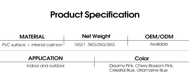 PVCコーティングされた色鋳鉄の骨の形状ダンベル女性のためのダンベル
