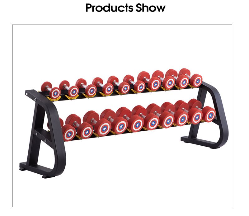 キャプテンアメリカスタイルラウンドPUダンベル