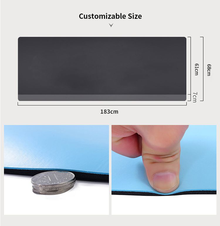 ホットヨガのための優れたグリップを備えた高密度PUラバーヨガマット