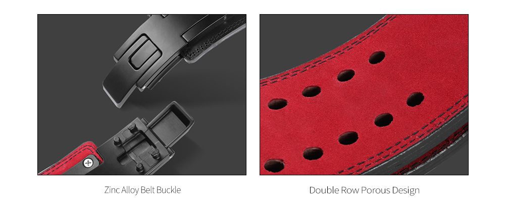 革の金属バックル重量挙げベルト