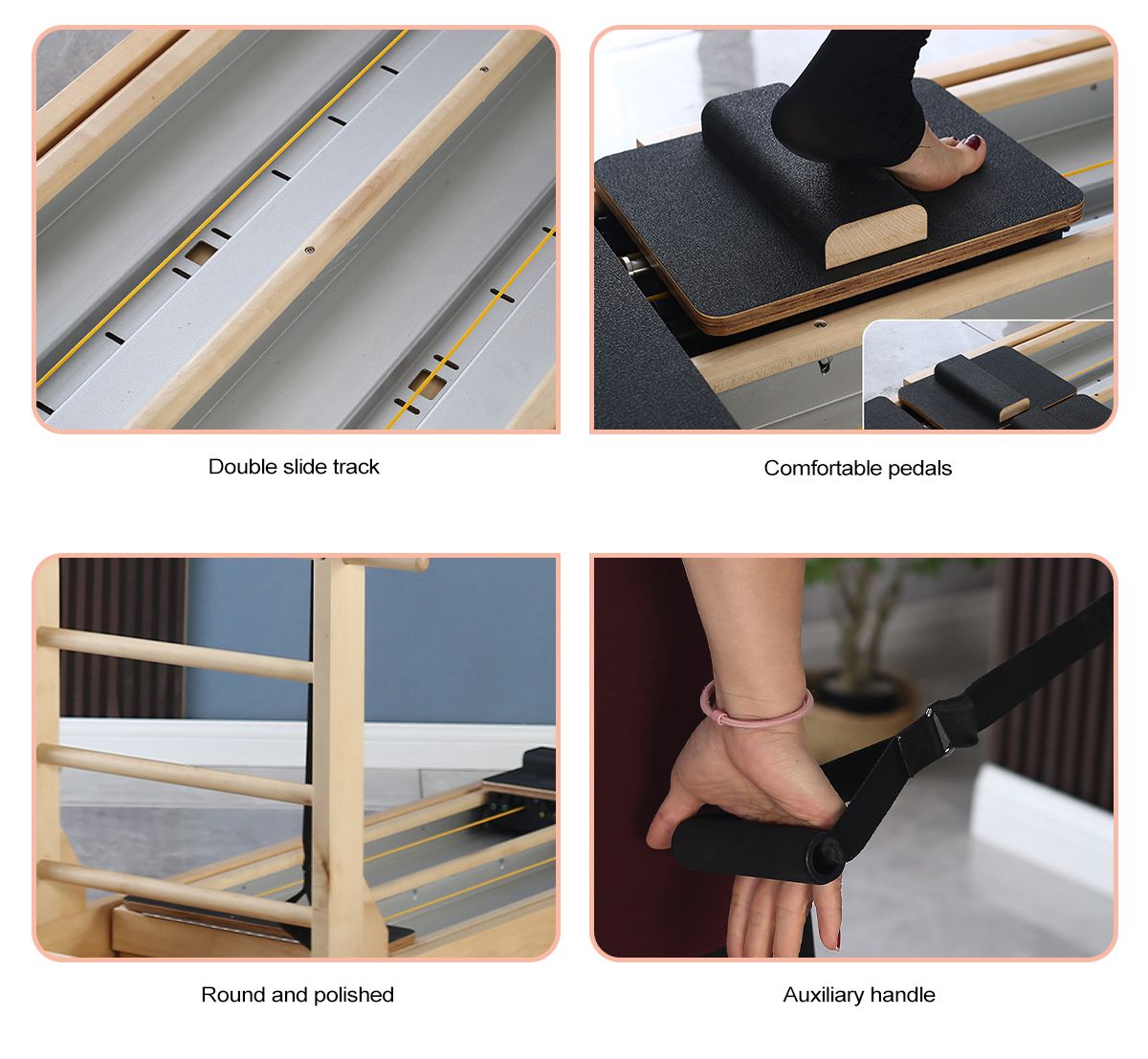 自立したはしごを備えたピラティスの双方向スライド機器