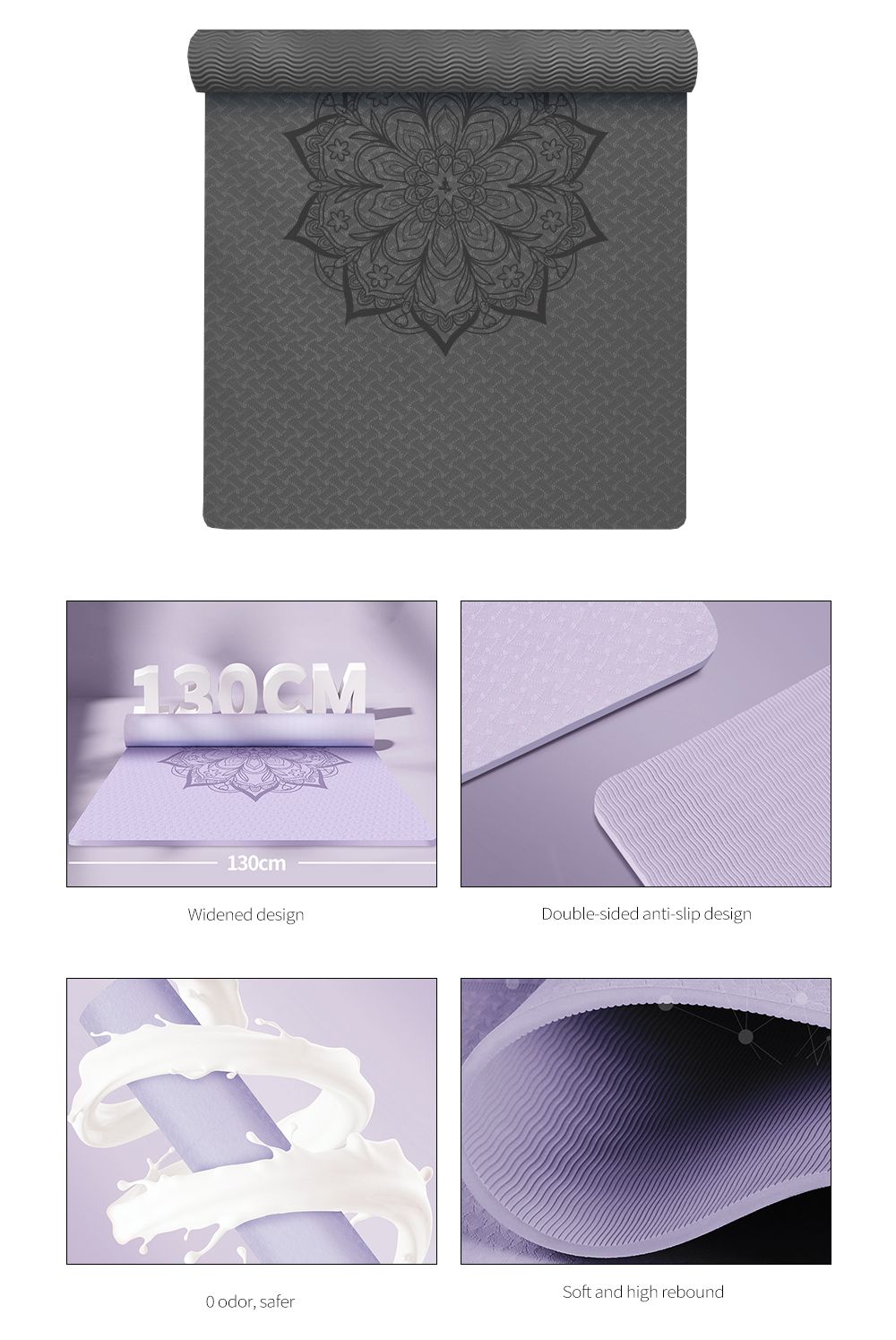 2人のヨガマットが使用されます