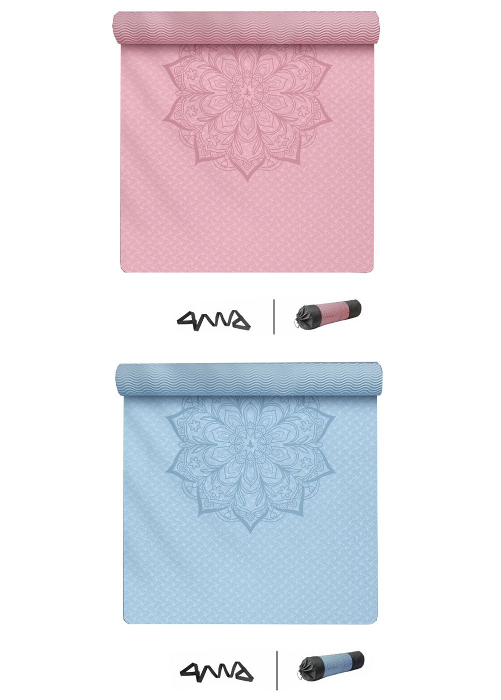 2人のヨガマットが使用されます