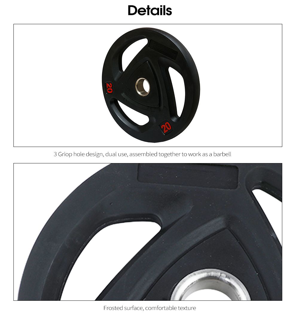 3つのグリップホールを備えた丸いバーベルウェイトプレート 3つのグリップホールを備えた丸いバーベルウェイトプレート