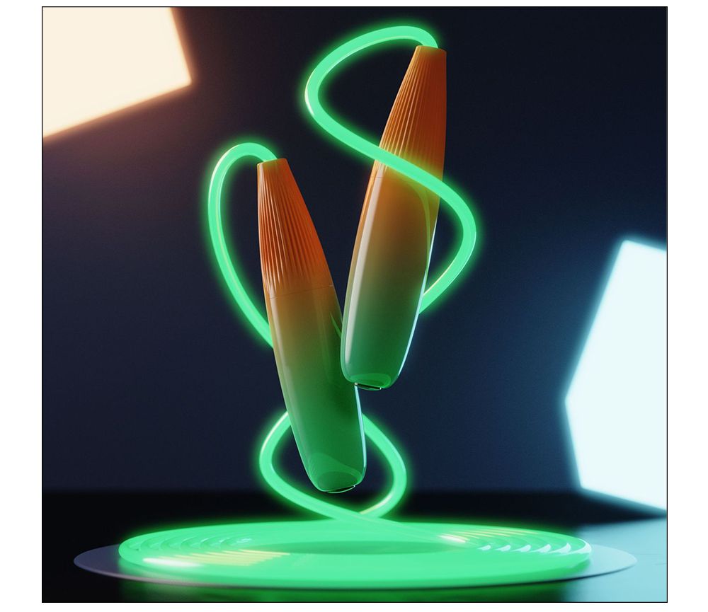 照らされたジャンプロープ