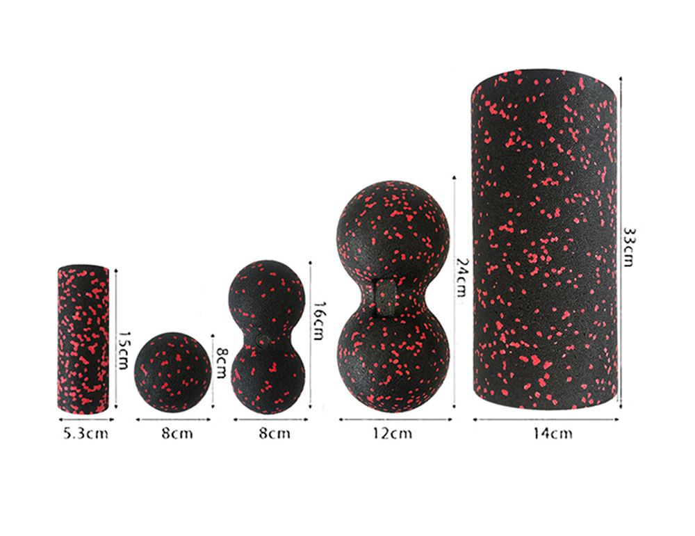 3PCSヨガローラーマッサージボールセット