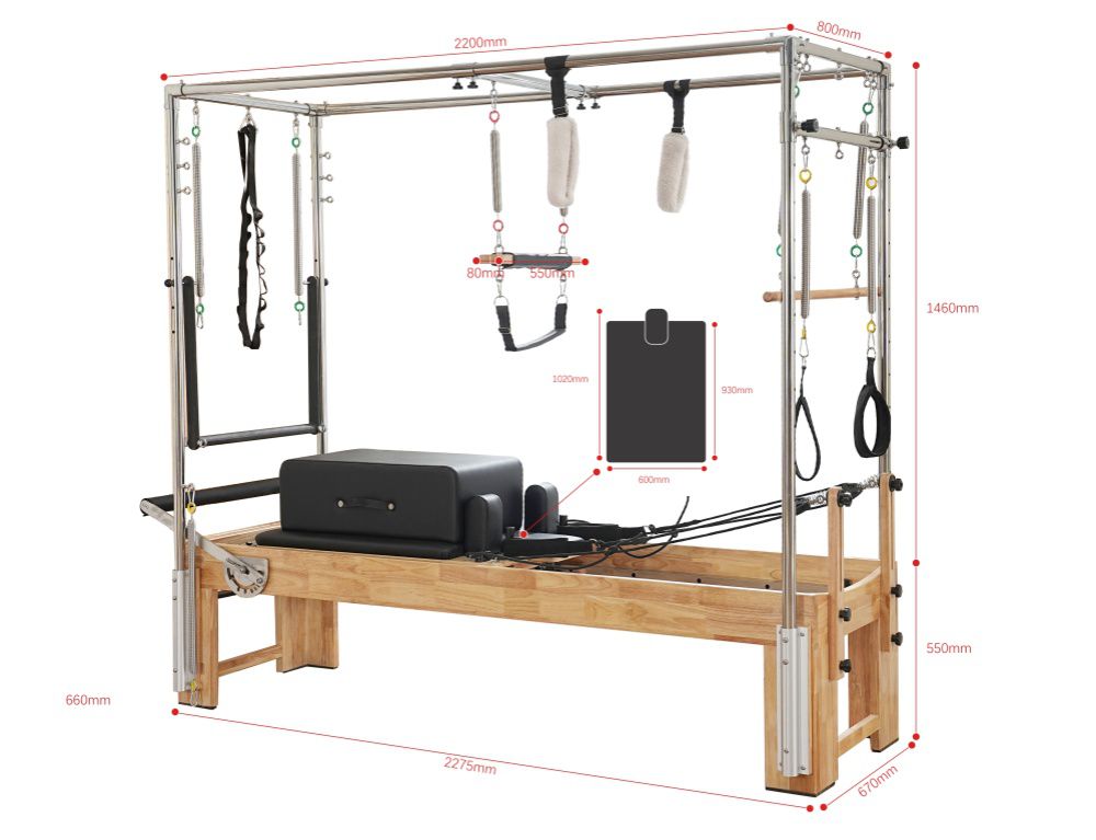 ウッドピラティスキャデラックリフォーマー改革者の空中ブランコ