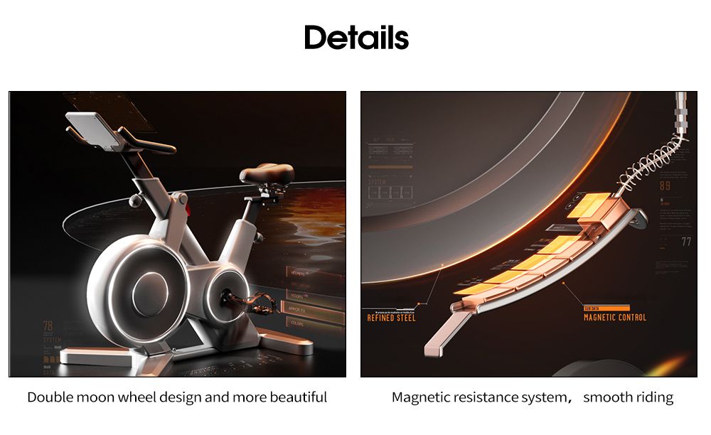 完全に囲まれた磁気制御スピニングバイク