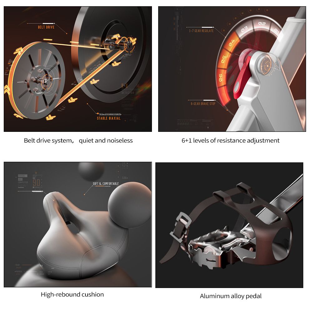 完全に囲まれた磁気制御スピニングバイク