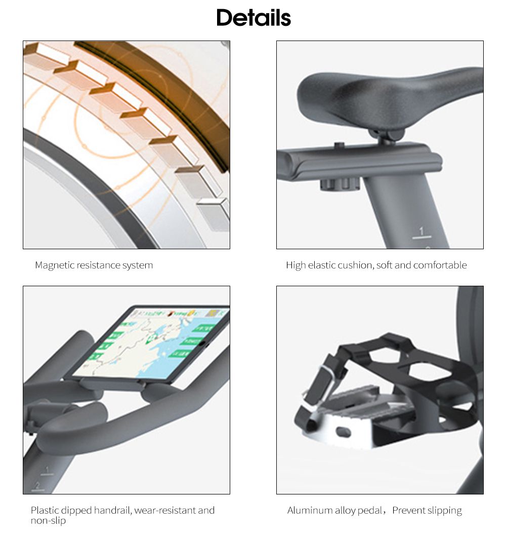 屋内の静止運動スピニングバイク