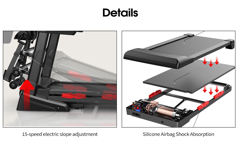 クイック折りたたみセミメルシャルトレッドミルスマートサイレントトレッドミル