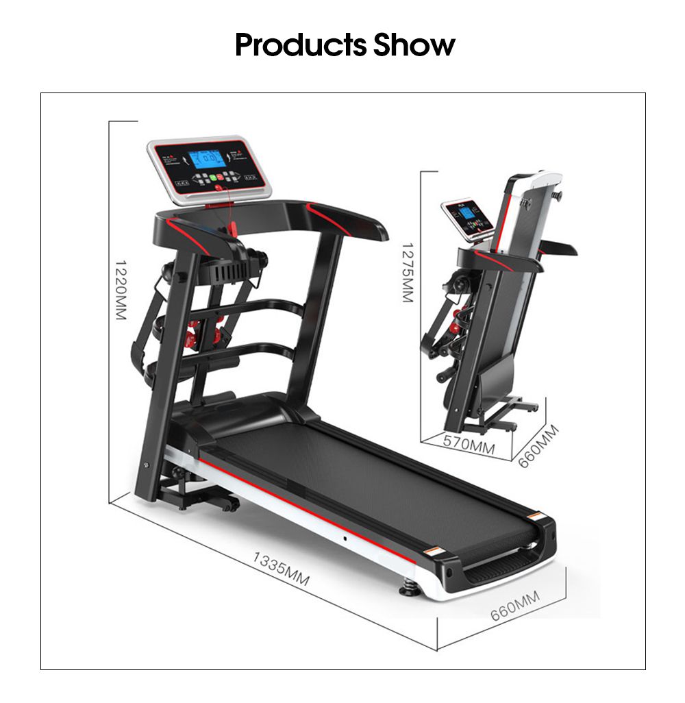 フィットネス小さな折り畳みfreadmill家庭多機能ミニ電気スポーツ用品ウォーキングマシン