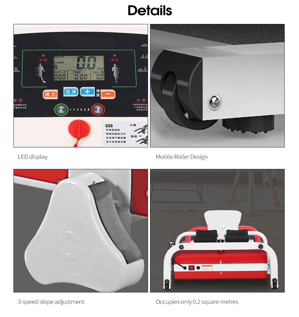 ホームミニエレクトリックトレッドミル折りたたみ式電気ランマシンカーディオワークアウトトレッドミルマシン