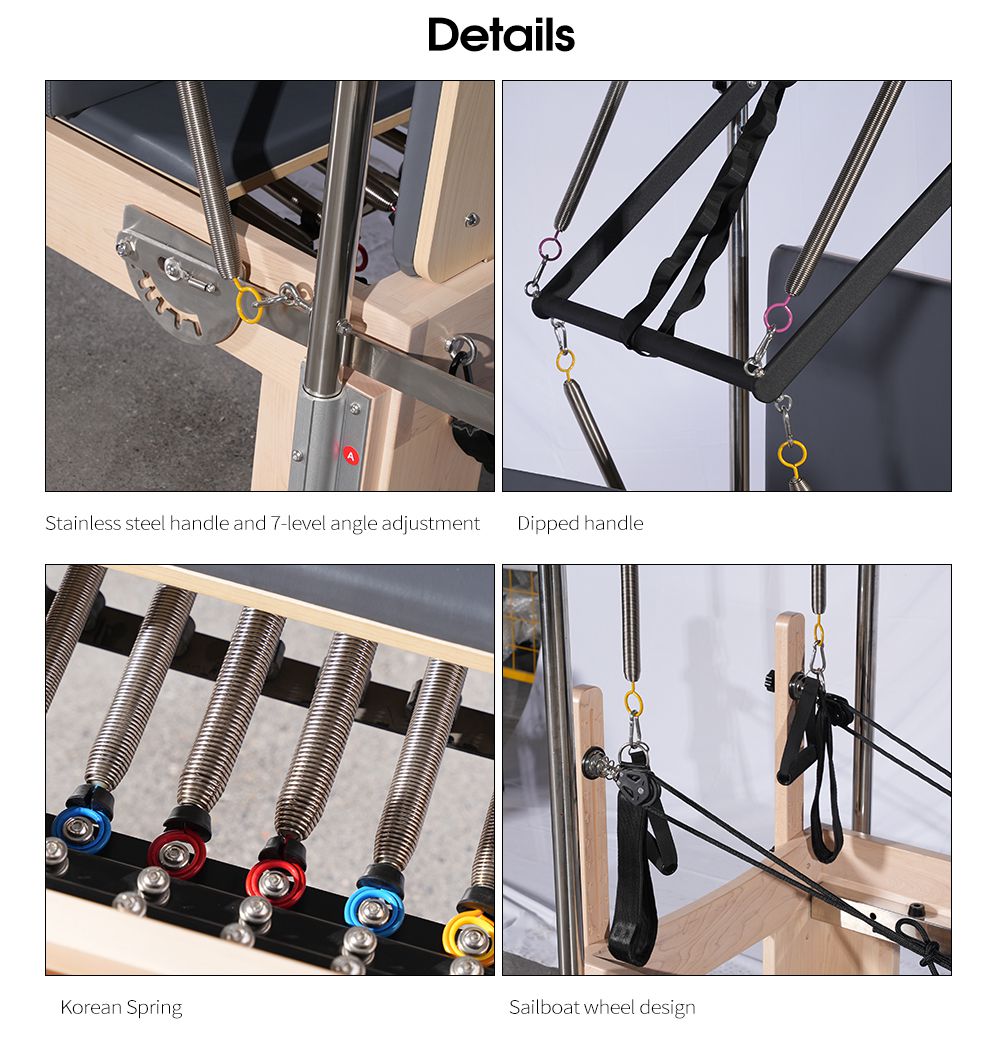 3インチメープル改革者ヨガピラティスリフォーマーフルブランコ