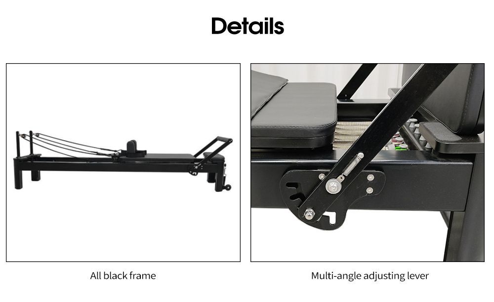 優れたブラックアルミニウムピラティス改革機