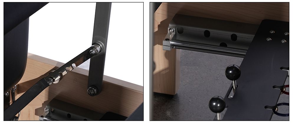 ボディトレーニングコアベッドメープルウッドピラティスリフォーマーマシン内部フットレスト