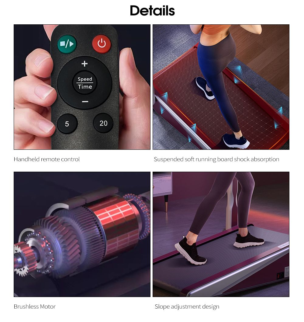 調整可能な傾斜を備えたミニウォーキングパッド