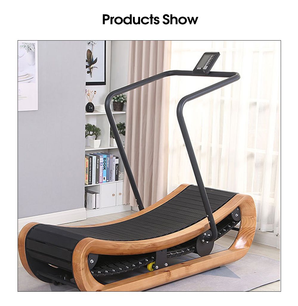 非電気木製のランニング木材曲線機械的トレッドミル