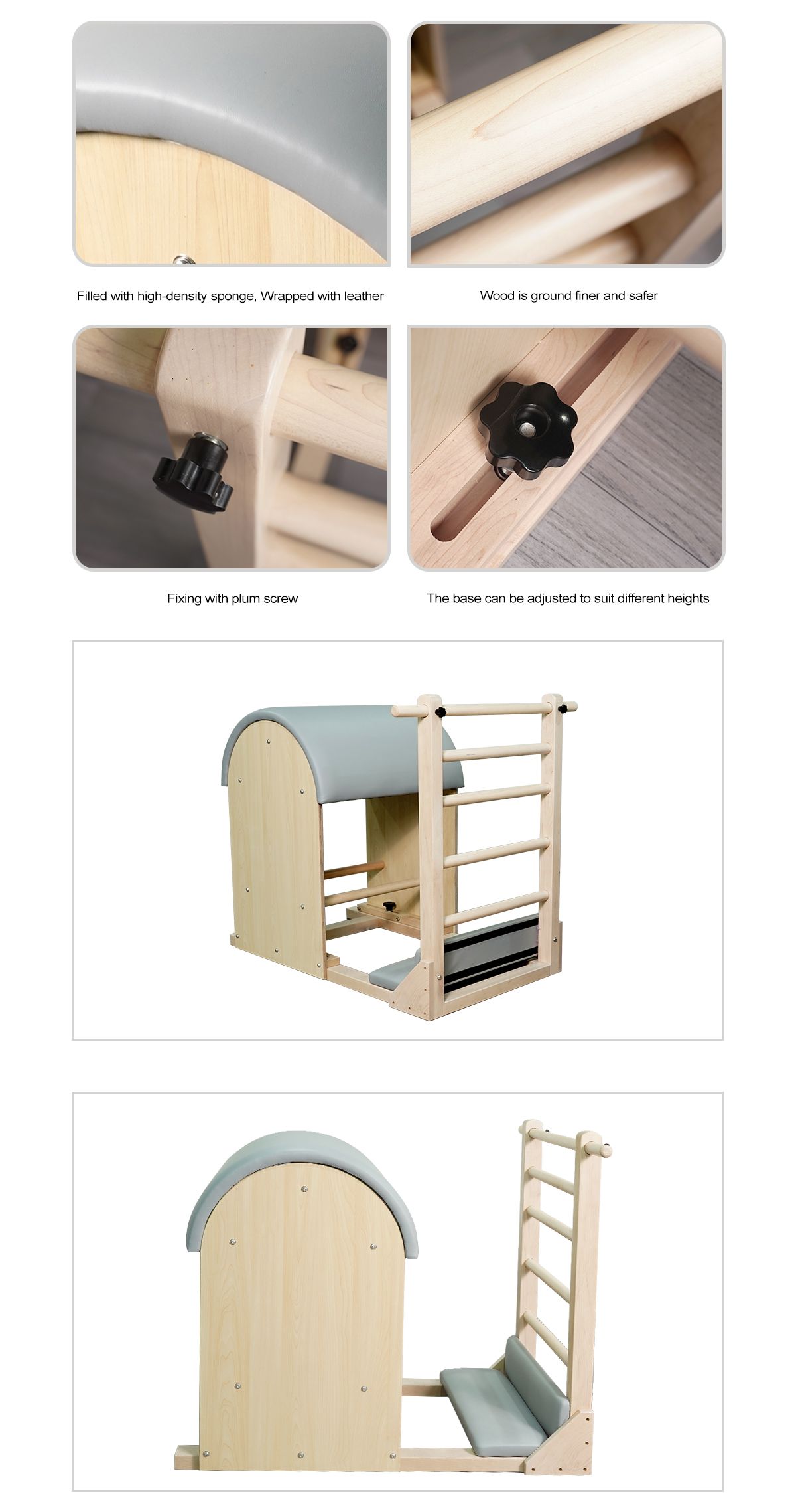 カスタマイズされたスタジオウッドピラティスバレル